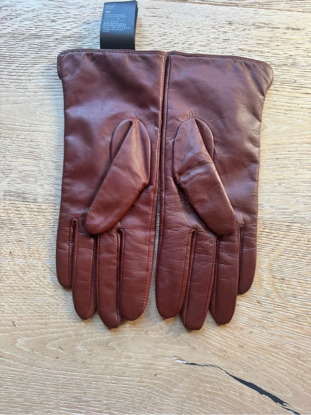 Classic Women's Leather Gloves in Chestnut Brown Sz M NEW with flaw PriceFirm!